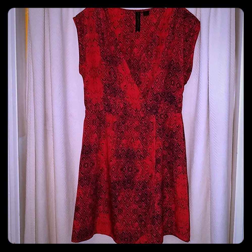 Lightweight pink and dark purple dress